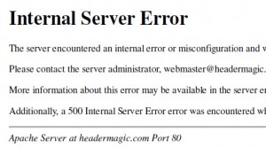 Internal Server Error